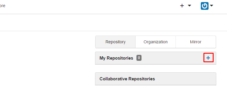 new repository button