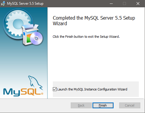 MySQL setup complete