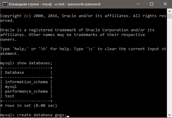 cara create database mysql d cmd